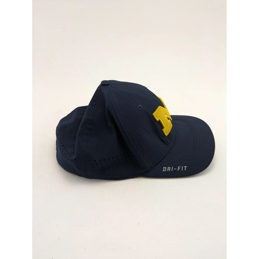 Jumpman Jordan University Of Michigan Blue Fitted Stretch Baseball Hat Size L/XL